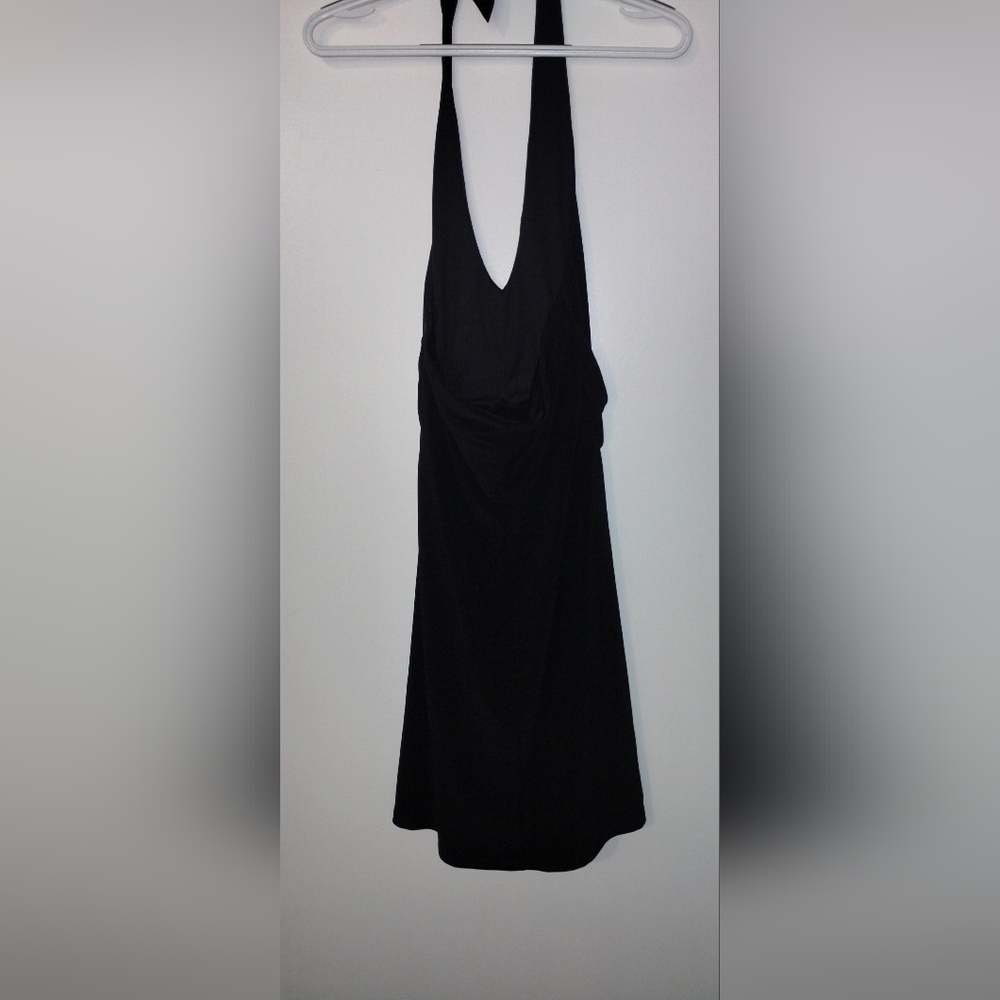 Boston Proper Black Sleeveless V-Neck Slip Dress